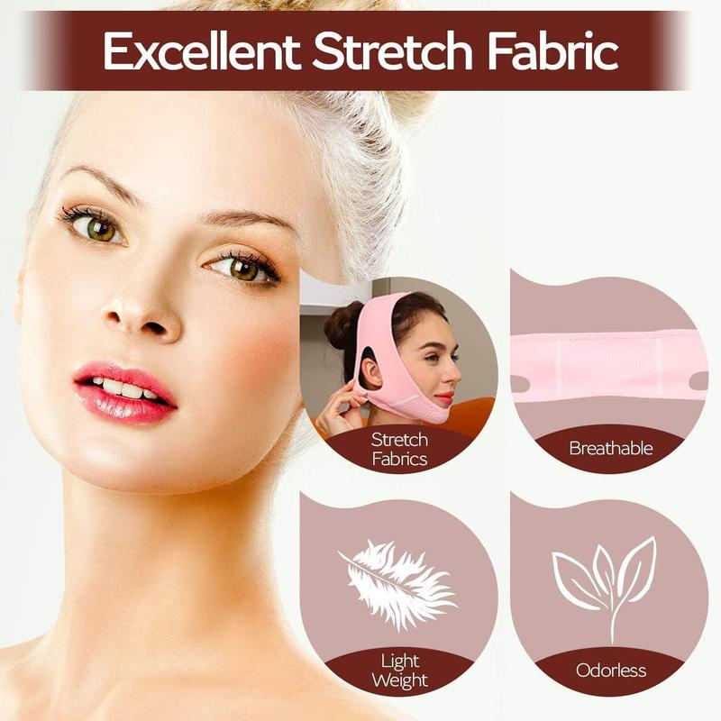 V-Shaped Face Lifting Bandage,  Reusable Chin & Neck Lift Belt, Professional Skincare Tools for Women, Christmas Gift