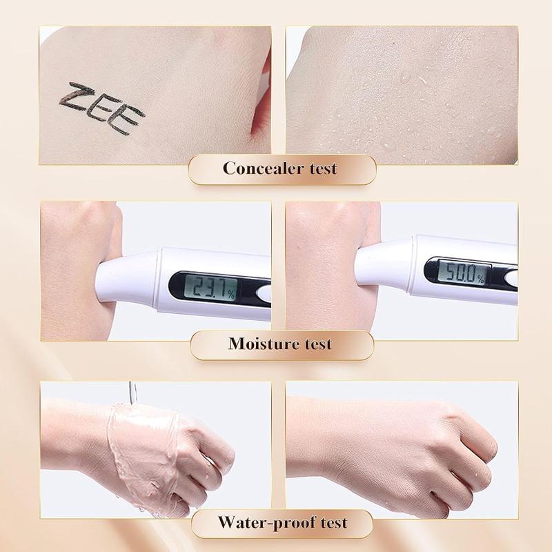 Air Cushion CC Cream - BB Cream Face Makeup Foundation for Mature Skin Moisturizing Concealer Brightening Long-lasting Even Skin Tone Suitable for All Skin Types Natural Color