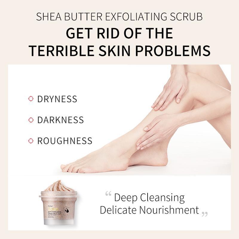 Deep Cleansing Skin Scrub Shea Butter, Skin Cleaning and Soothing Shower Mud, Moisturizing Bath Cream for Men and Women, Body Care Beauty Accessories