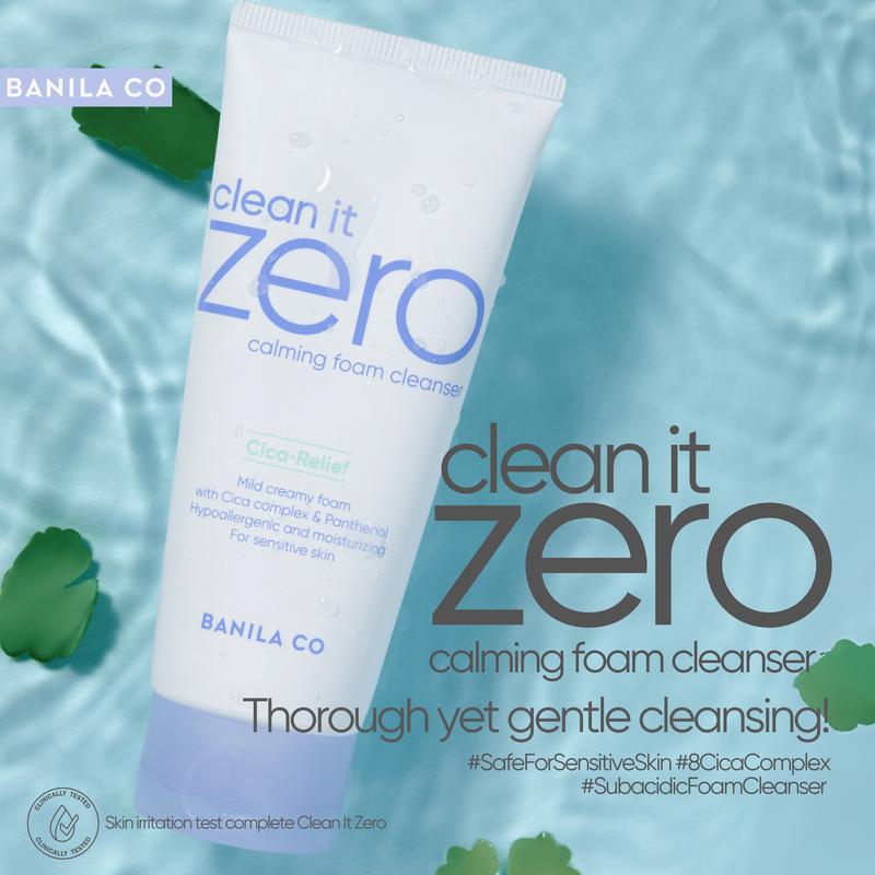 Clean It Zero Calming Foam Cleanser - Soothing & Hydrating for Sensitive Skin