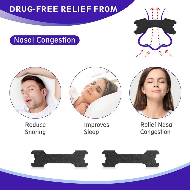 Nasal Strips, 60pcs box Nasal Patches for Improving Snoring & Breathing During Sleeping, Snoring Strips, Nasal Care Products for Men & Women