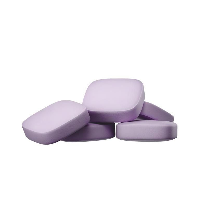 Purple Tabs Color-Correcting Toothpaste Tablets Oral Hygiene Teeth-Whitening Chewable Fresh Breath Radiant Nobs Brightening Cleansing Brighten Brush