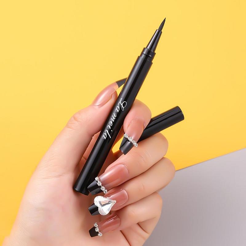 1 2pcs set Waterproof Liquid Eyeliner, Long Lasting Quick Drying Eyeliner Pen, for Daily Makeup