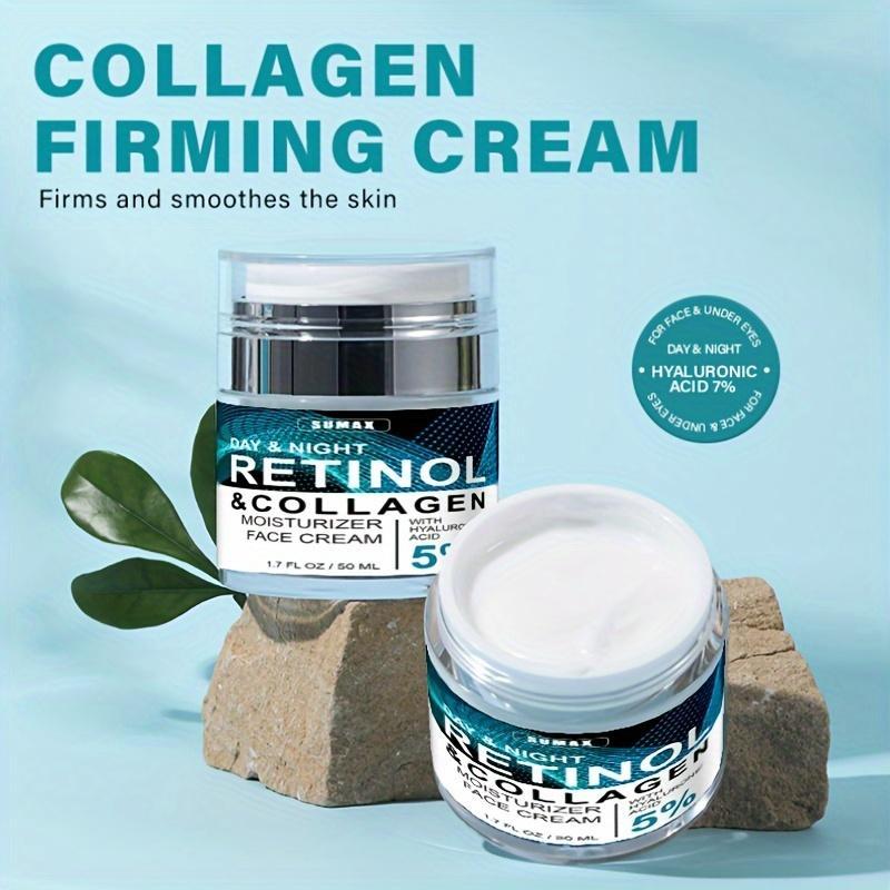 Retinol & Collagen Face Cream, 1 Count Moisturizing Face Cream, Hydrating Face Moisturizer, Face Lotion for Men & Women