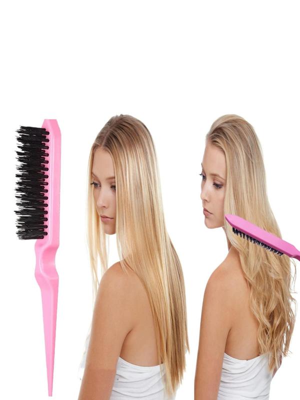 Solid Color Hair Styling Comb Set, Hair Styling Tool Set, Including Hair Brush, Eyebrow Brush, Pointed Tail Comb, Professional Hair Styling Tool for Women & Girls