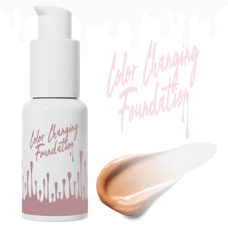 Moisturizing Color Changing Foundation, Natural Look Liquid Foundation, Lightweight Makeup Base, Multi-use Facial Makeup Products for Women & Girls