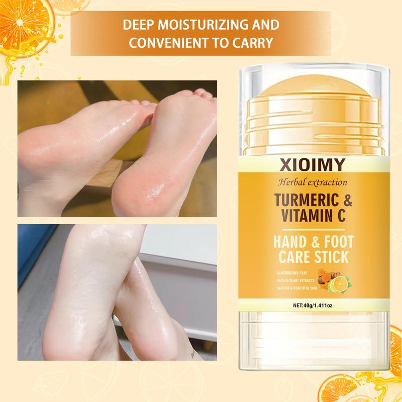 Turmeric & Vitamin C Foot Care Stick, 2 Counts set Deep Moisturizing Foot Care Cream, Foot Skin Care Product for Women & Men