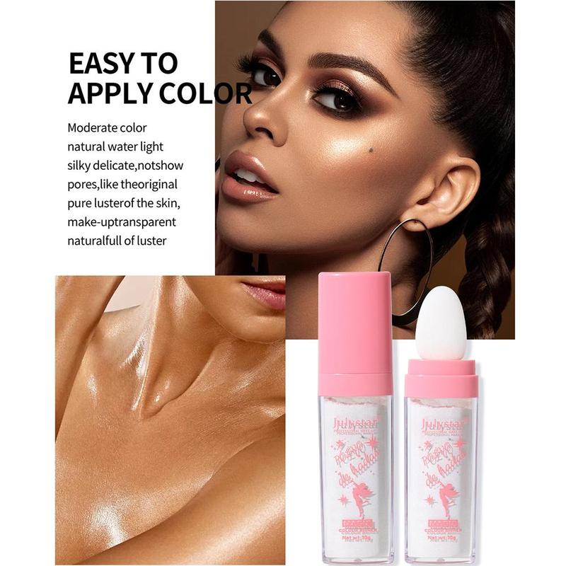 Highlighter Pen, Summer Long Lasting Pearly Makeup Powder for Face & Body, Glitter Blush with Sponge Tip, highlighter makeup, Facial Cosmetic, Preppy Makeup Products, Cosmetic Products, Makeup Set, Christmas Gift