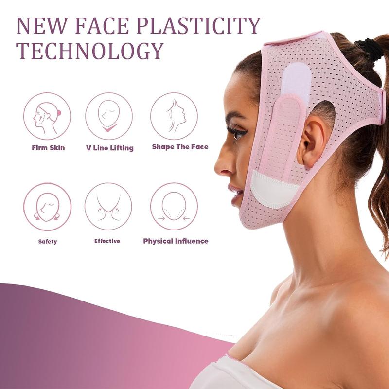 V-Line Mask Double Chin Reducer Strap for sleeping jawline Shaped Face slimming Jaw Exerciser lift tape Women Comfort Skincare Comfort Skincare