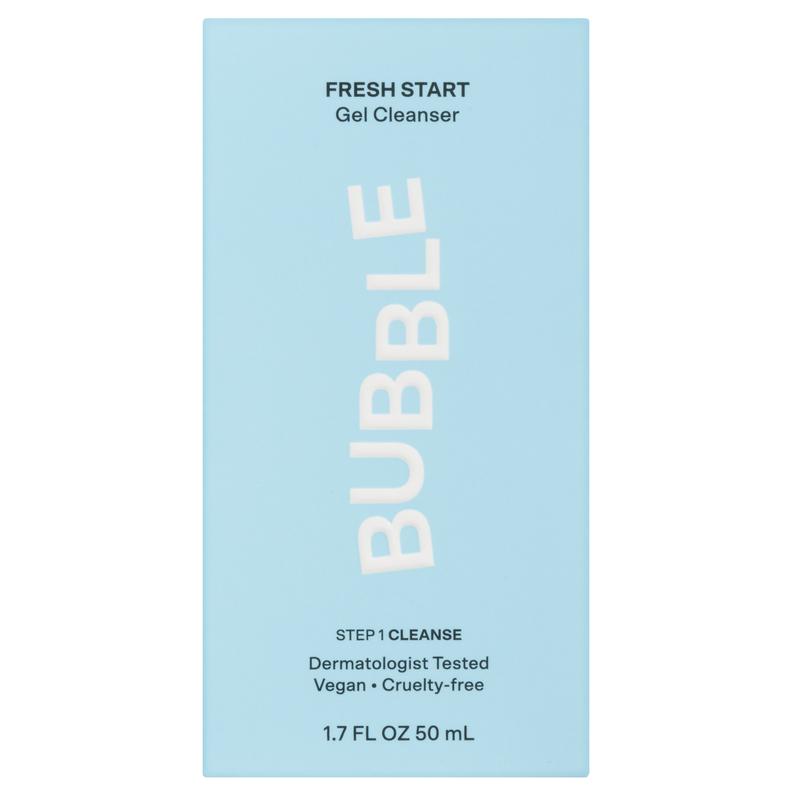 Bubble Skincare Fresh Start Gel Facial Cleanser – Refreshing Face Wash for All Skin Types, 1.7 fl oz (50ml), Gentle Daily Cleanser for Clear, Healthy Skin!