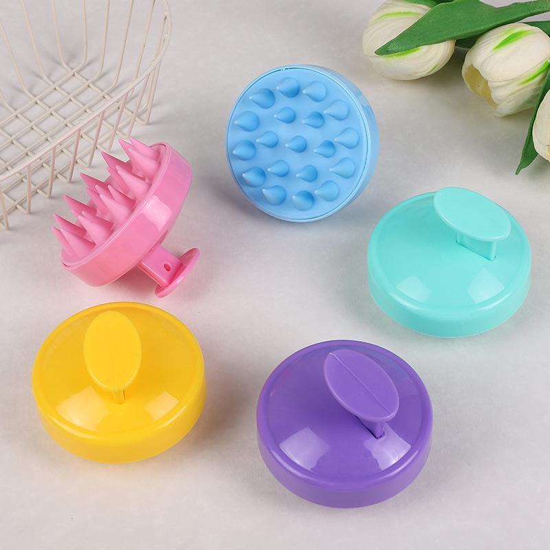 Silicone Scalp Massager, 1 Count Manual Scalp Massage Brush, Hair Scalp Massage Tool, Scalp Scrubber, Hair Combing Brush, Shower Massaging Brush