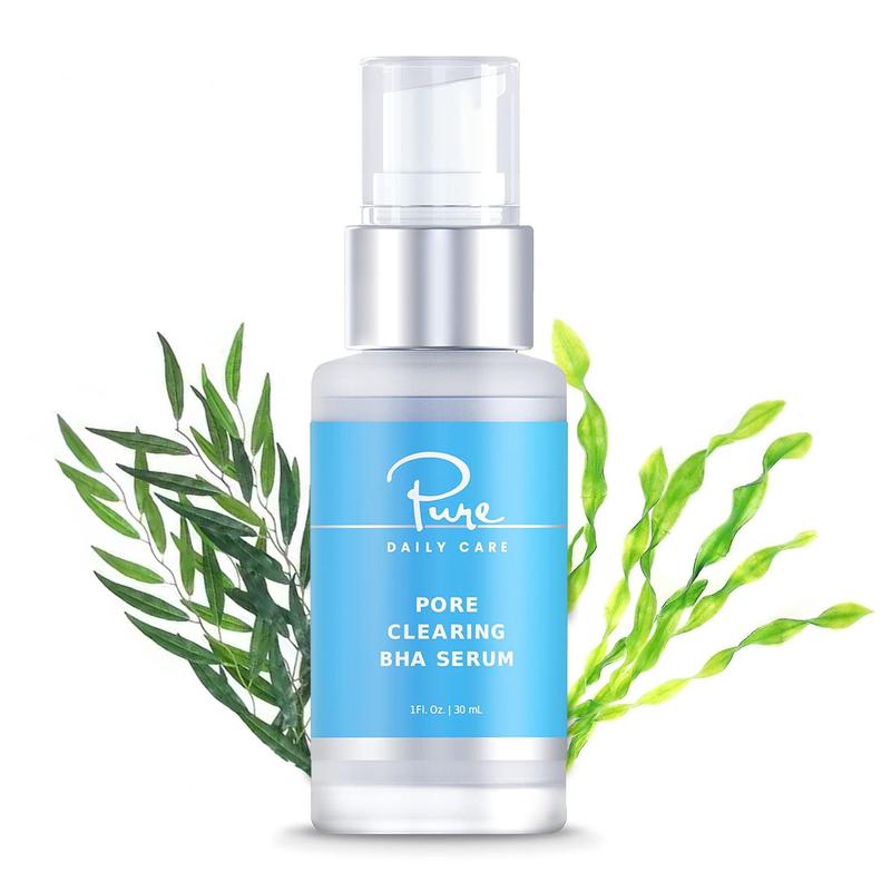 Pure Daily Care Pore Clearing BHA Serum for Blemish-Prone Skin with Seaweed Extract and Hyaluronic Acid - Smooth, Skincare