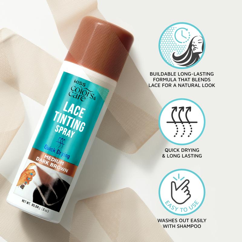 KISS Colors & Care Lace Tinting Spray - Medium Brown