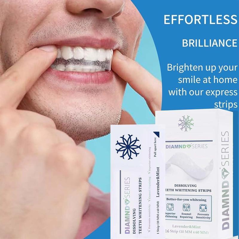 Disposable 16 tooth strips for whitening, removing dirty marks on teeth, healthy teeth and whitening teeth