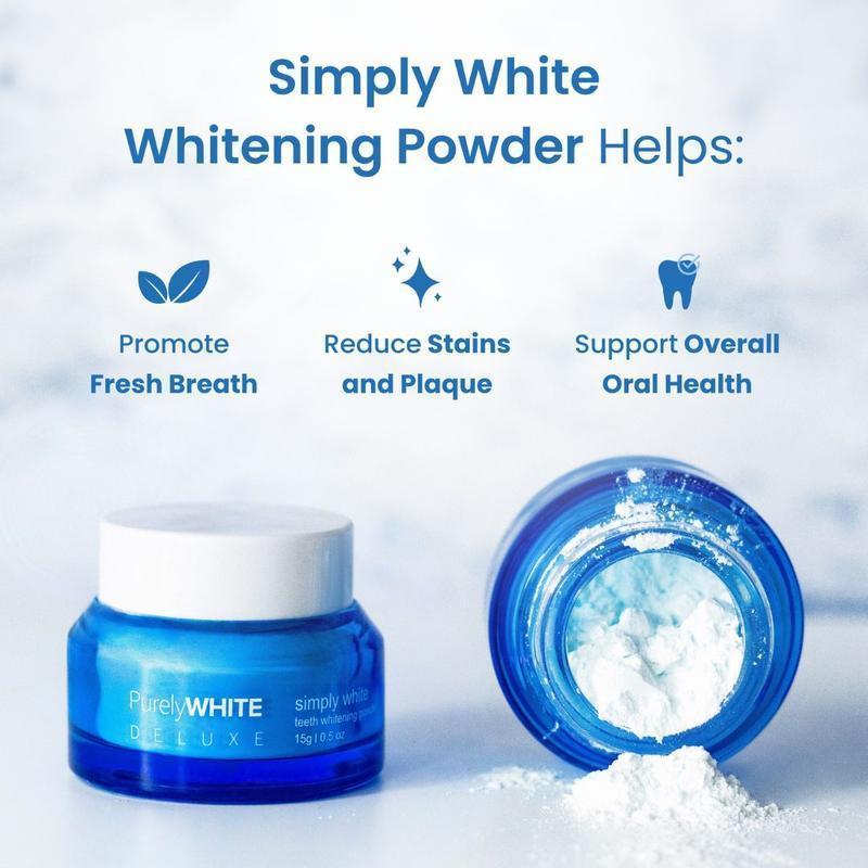 PurelyWHITE | Teeth Whitening Powder | Instant Whitening and Stain Removal