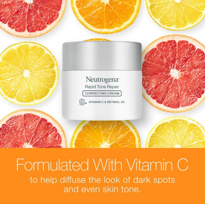 Neutrogena Rapid Tone Repair Retinol + Vitamin C Face Cream – 1.7 oz, Brightening & Anti-Aging Cream for Even, Radiant Skin!