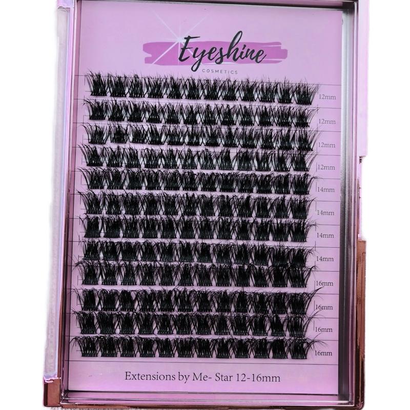 Eyeshine Star Invisifluff (black 12-16mm) Lash clusters only glue sold separately