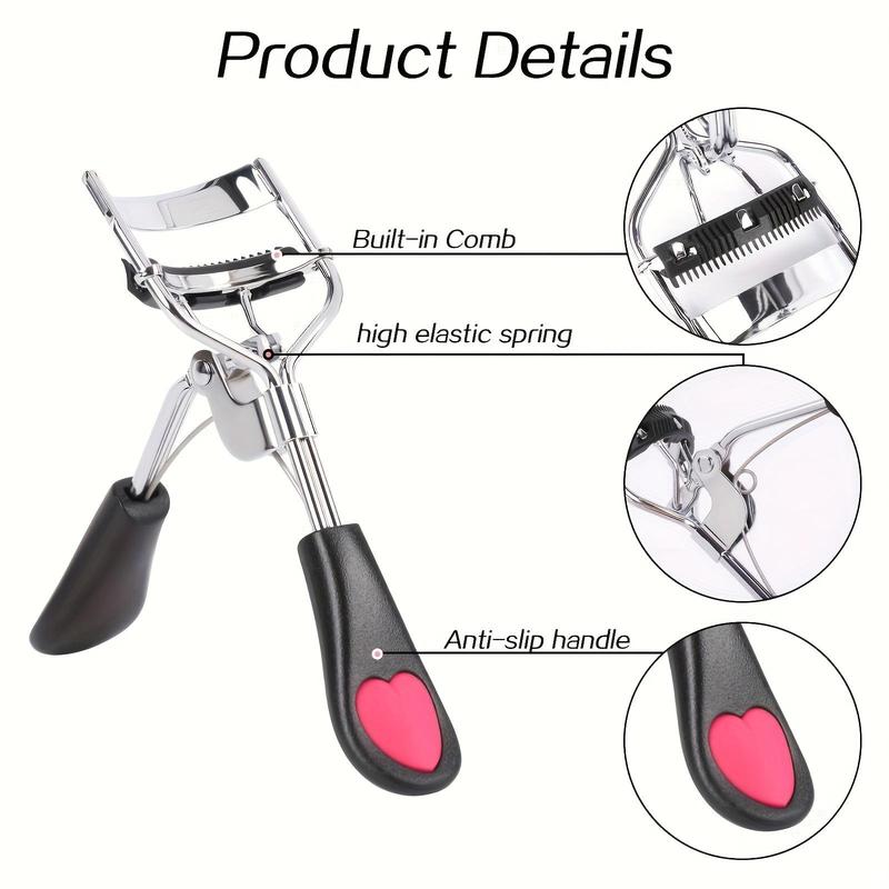 Eyelash Curling Tools Set (13pcs set), Eyelash Curler & Silicone Pad & Eyelash Brush & Eyelash Steel Comb & Spiral Comb, Eyelash Extension Tool for Women