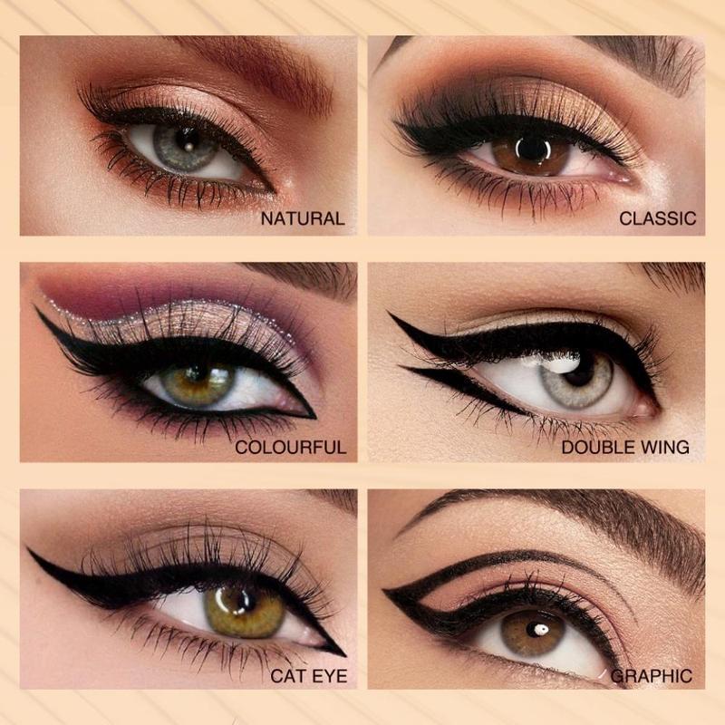 1 2pcs set Waterproof Liquid Eyeliner, Long Lasting Quick Drying Eyeliner Pen, for Daily Makeup