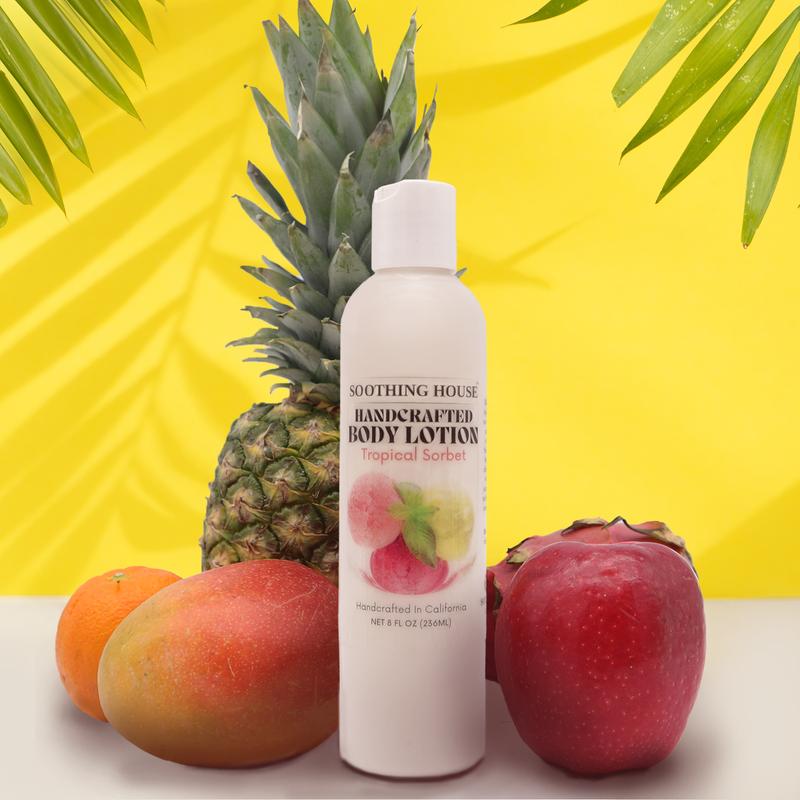 Handcrafted Tropical Sorbet Body Lotion for Moisturization, Hydration, Smooth, and Soft Skin Moisture Body Care Moisturize Fragrance Daily Comfort Body Care Fragrance