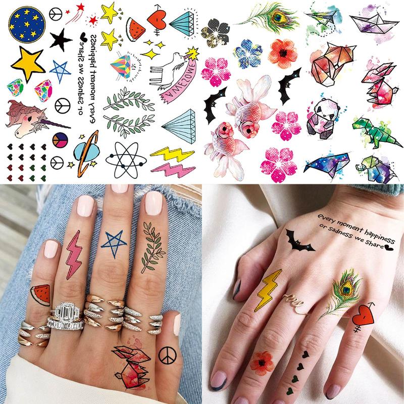 Mixed Style Pattern Temporary Tattoo Sticker (15pcs set), Waterproof Fake Tattoo Sticker, Body Art Sticker For Men & Women