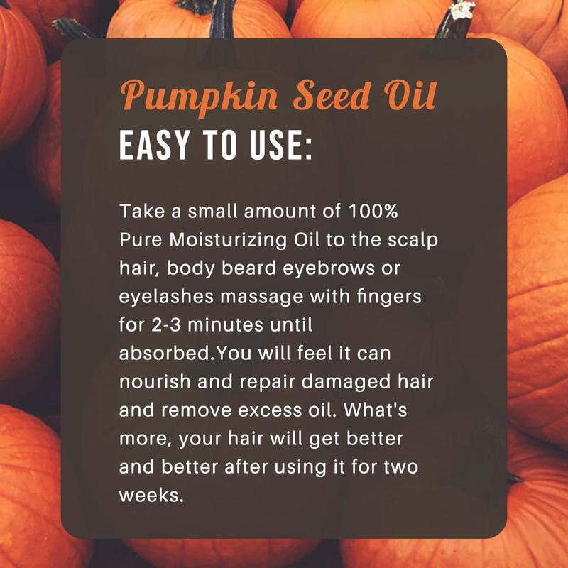 Pumpkin Seed Oil for Hair & Eyelash, Multi-functional Nourishing & Thickening Hair Care Oil, Hair Care & Styling Product for Men & Women