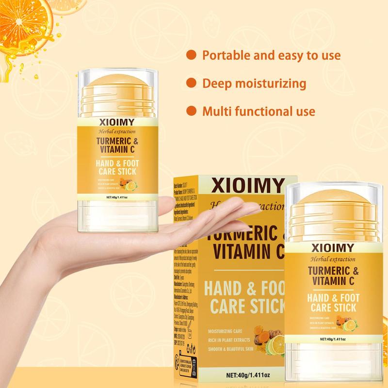 Turmeric & Vitamin C Foot Care Stick, 2 Counts set Deep Moisturizing Foot Care Cream, Foot Skin Care Product for Women & Men