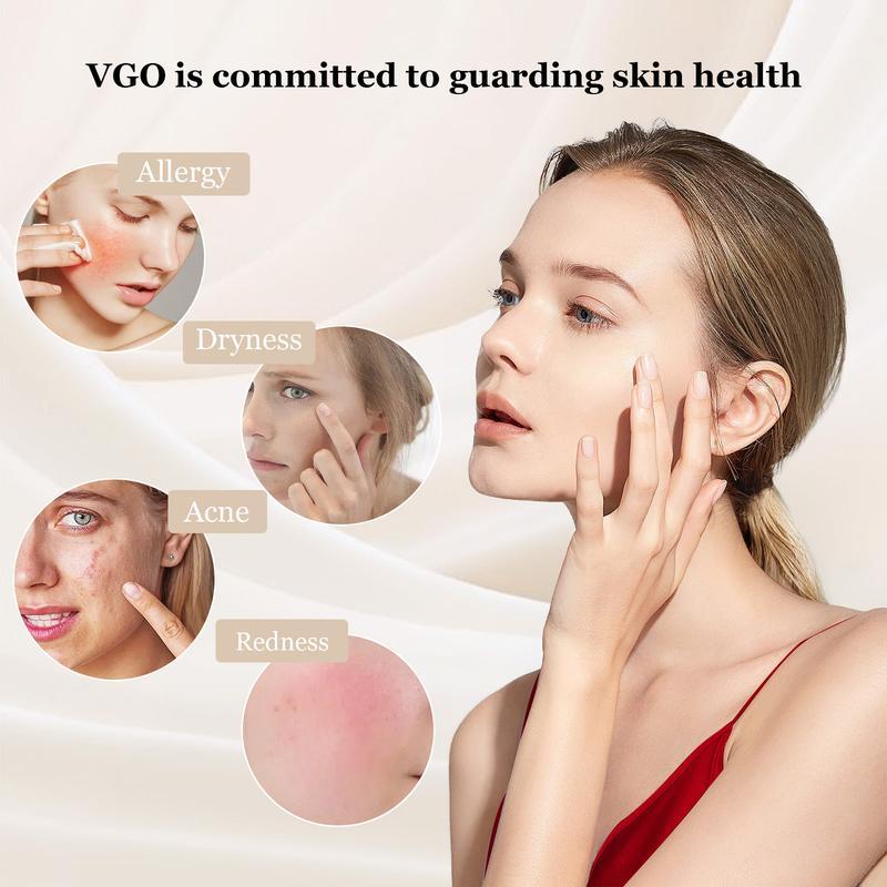 VGO Facial Cleanser | Daily Face Wash of Double Care and Effects, Cleansing Mud Mask & Amino Acid Cleansing Double Tube in 1 Face Cleanser, 3.52 Oz Vitamin C Serum Moisturizer, and Facial  Set Cleansing Moisturizing Suitable for sensitive skin-Live