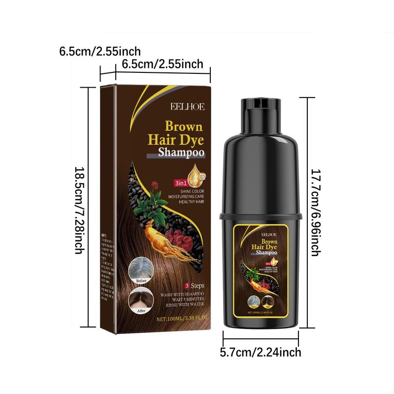 Brown Hair Shampoo, Hair Shampoo, Natural Extract Hair Care Shampoo, Moisturizing Hair Care Product for Men & Women, Nourishing Hair Care Product for Daily Use, Christmas Gift