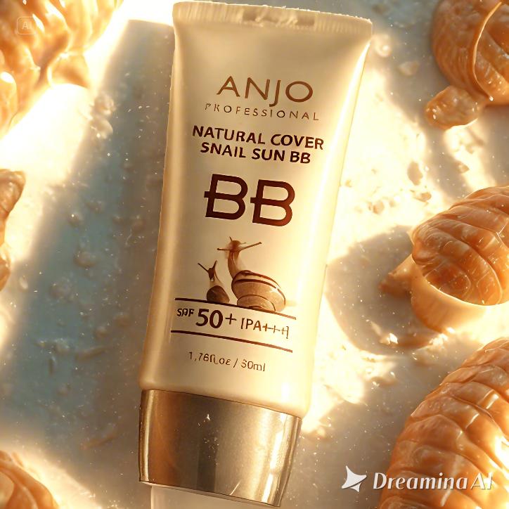 [ANJO] Natural Cover Snail Sun BB Cream SPF 50+PA+++ 50ml X 1EA   Makeup Base Snail Mucus Korean Cosmetics