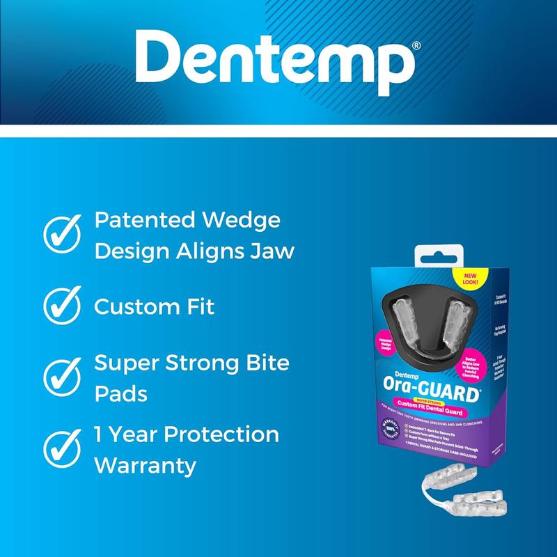 Dentemp Ora-Guard Custom Fit Dental Guard - Bruxism Night Guard for Teeth Grinding - Mouth Guard for Clenching Teeth at Night - Comfortable Mouth Guard for Sleeping - Relieve Soreness in Jaw Muscles, Nighttime Comfort-Fit Dental Guard Dental Guard