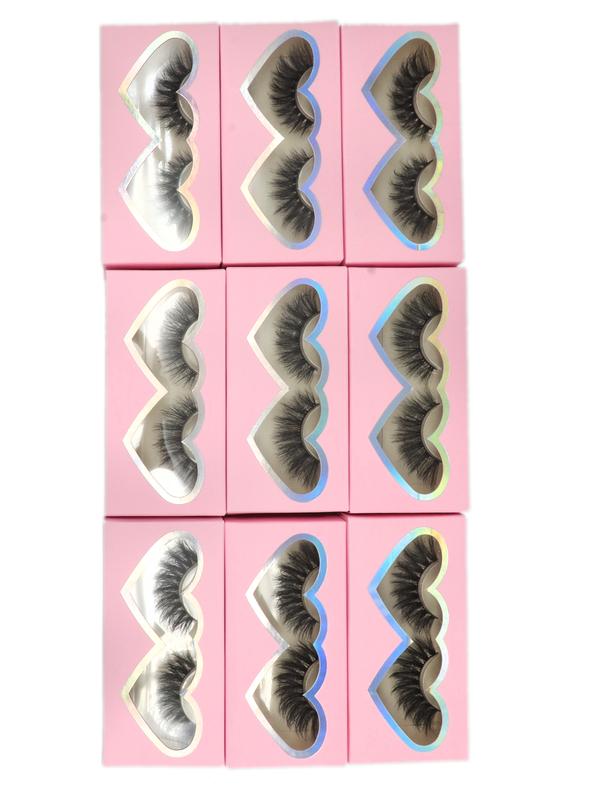 3D5D 27 Pairs Faux Mink Lashes 3 Style Fluffy False Eyelashes  Pack Russian Cat Eye Lash Extension Kit Makeup Cosmetic