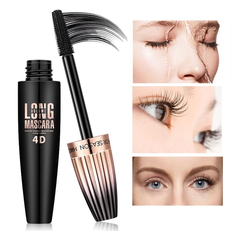 4D Silk Fiber Lash Mascara, Waterproof Long Lasting Mascara Black Volume, Length Natural Mascara Makeup Cosmetic waterproof mascara