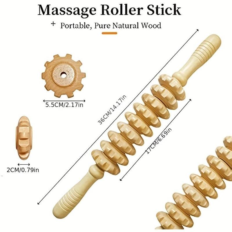 Summer Comfort Manual Wooden Roller Massager , Muscle Release Roller, Manual Massage Tool for Fascia Cellulite, Body Care Massager, Basedbodyworks, Christmas Gift