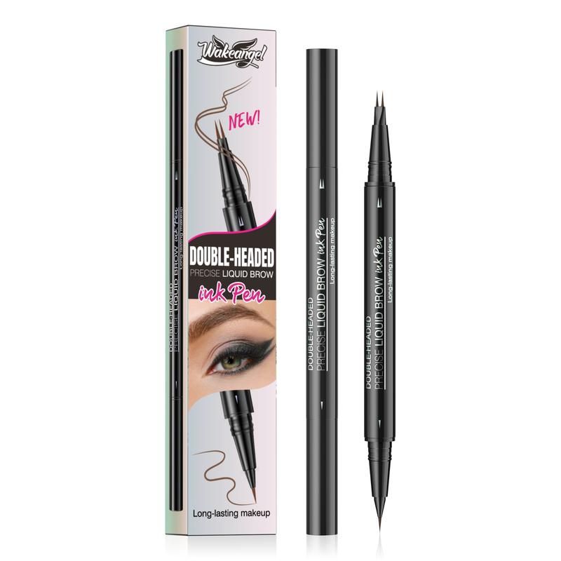 Microblading Eyebrow Pencil - Eyebrow Pencil 2 in 1 Dual-ended Eyebrow Pencil with 2-prong Micro-prong Applicator and Precision Brush for Natural Eyebrow Shape that Lasts All Day