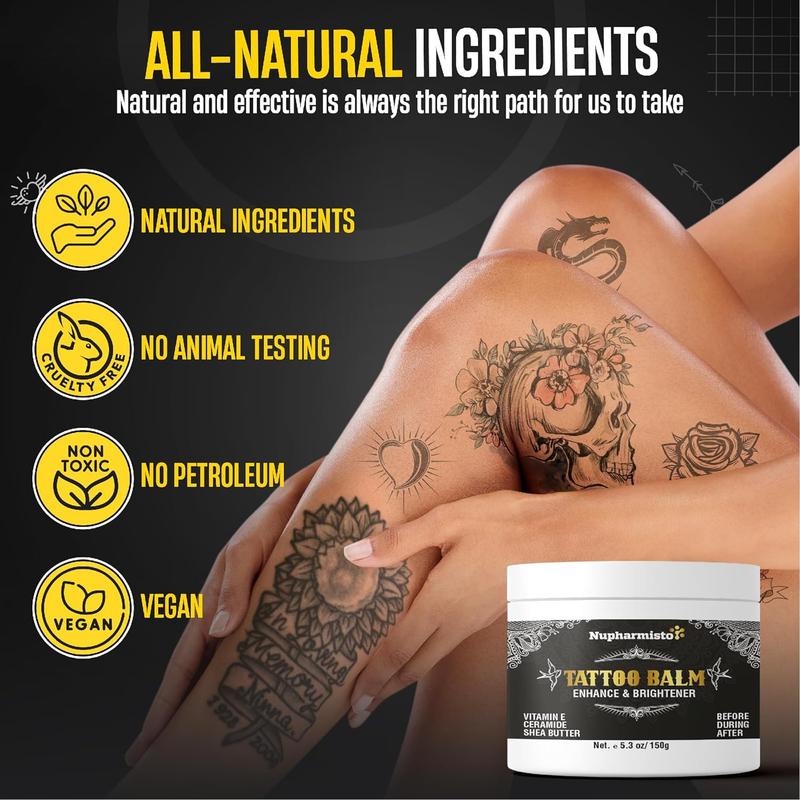 Powerful Tattoo Aftercare Balm For Color Enhancement And Brightening: Fast Tattoo Balm To Revive Old Tattoos & Heal New Ones, Prevents Fading And Blurring