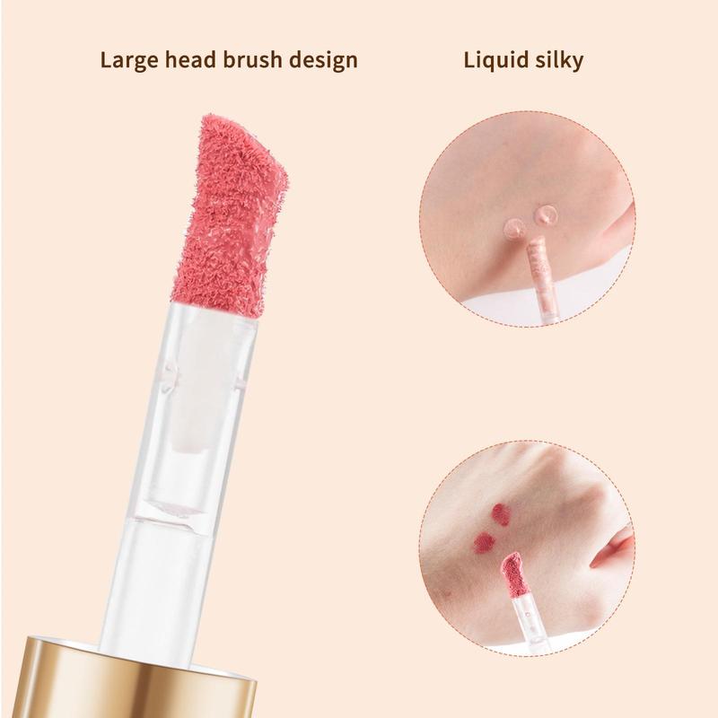 Long Lasting Liquid Highlighter & Liquid Blush, 1 Set Moisturizing Liquid Highlighter & Liquid Blush for Women & Girls, Suitable for Face & Body