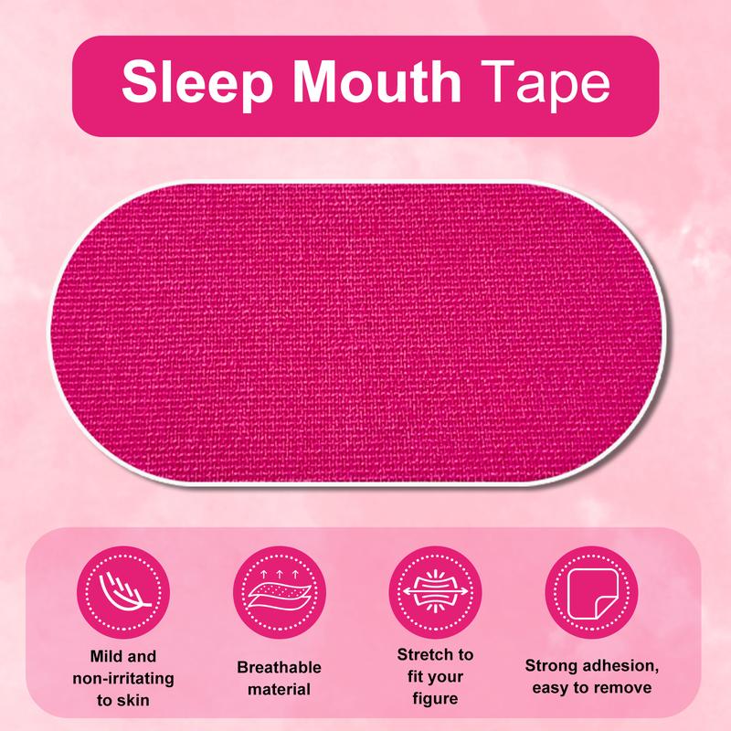 Pink ZZSleep Tape - (30 Strips) Breathable Mouth Tape for Rest & Recovery. Prevents Snoring and Improves Nasal Oxygen Intake,  Skincare Comfort