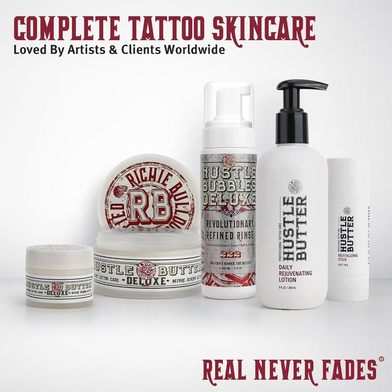 Tattoo Aftercare 5oz Tattoo Balm, Heals + Protects New Tattoos and Rejuvenates Older Tattoos - 100% Vegan Cream No-Petroleum Color Luxury