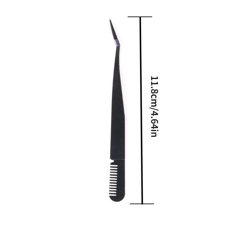 Stainless Steel Eyebrow Tweezer with Eyebrow Comb, Eyelash Tweezer, Professional Makeup Tool For Women