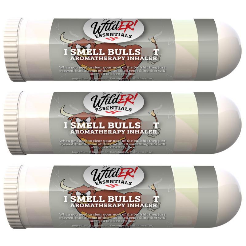 Wilder Essentials 3 Pack of I Smell Bull Aromatherapy Nasal Inhalers Made with All-Natural, Premium Grade Essential Oils for Clearing Your Airways and Lifts The Spirit