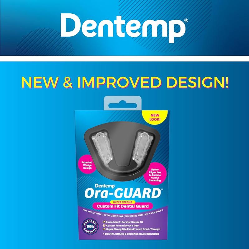 Dentemp Ora-Guard Custom Fit Dental Guard - Bruxism Night Guard for Teeth Grinding - Mouth Guard for Clenching Teeth at Night - Comfortable Mouth Guard for Sleeping - Relieve Soreness in Jaw Muscles, Nighttime Comfort-Fit Dental Guard Dental Guard