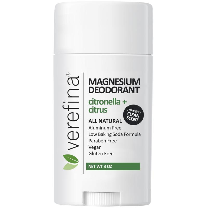 Citronella + Citrus  Magnesium Deodorant by Verefina   Aluminium Free, Vegan, for Sensitive Skin with Shea, Cocoa Butter and Coconut Oil