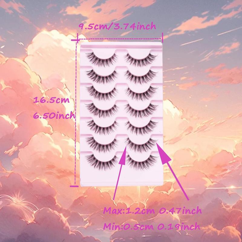 3D False Eyelashes, 1 Box 2 Boxes Natural Look Eyelash Extensions, Self Grafting Curl Eyelashes, Eye Makeup Enhancement False Eyelashes for Women