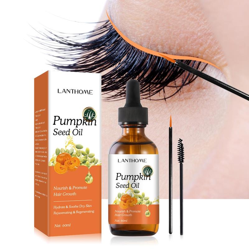 Pumpkin Seed Oil for Hair & Eyelash, Multi-functional Nourishing & Thickening Hair Care Oil, Hair Care & Styling Product for Men & Women