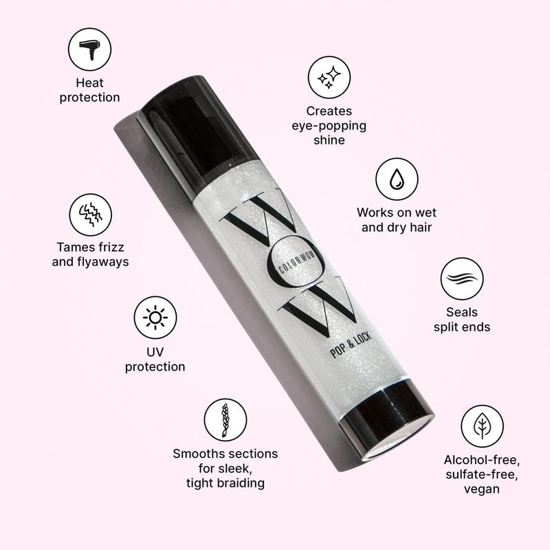 Pop & Lock High Gloss Finish Hair Styling Haircare Glossy Smooth Serum Uv Color Clear Crystal