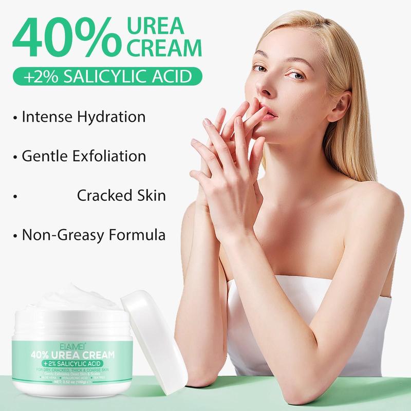 40% Urea Cream with 2% Salicylic Acid, 2 Counts set Moisturizing Hand Cream, Hydrating Hand Care Cream for Dry Cracked Skin, Hand Care Product for Daily