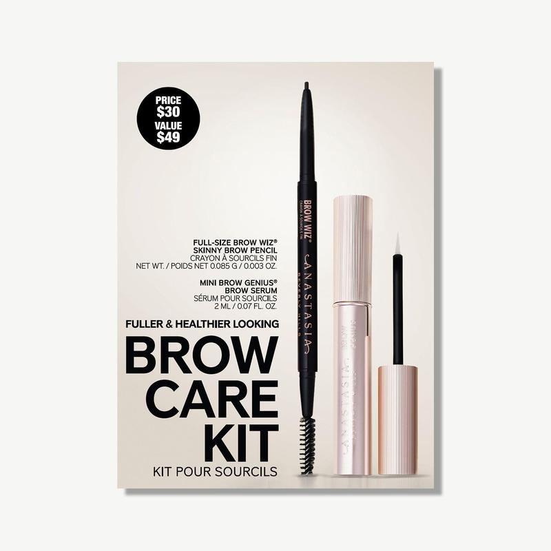 Anastasia Beverly Hills Brow Care Kit - Full-Size Brow Wiz Brow Pencil and Mini Brow Genius Brow Serum