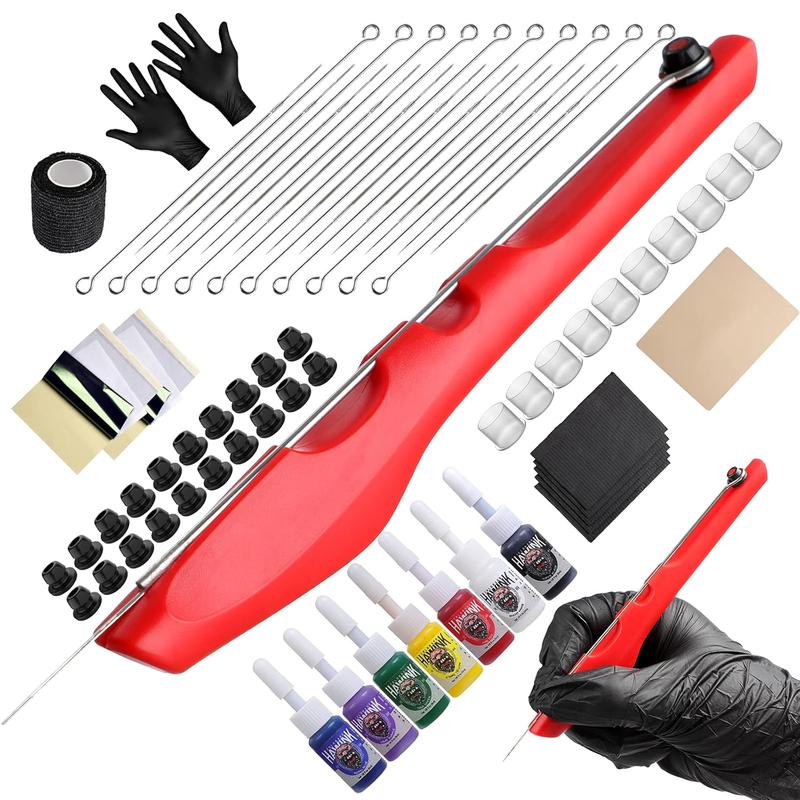 Hand Tattoo Kit DIY Tattoo Tool Kit Kit with 7 Ink 20 PCS Needles for Tattoo Artists GK-HW803TN01-2 Makeup Cosmetic