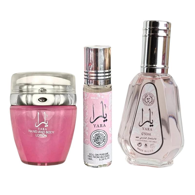 (Bundle Pack) 45ml Yara Lotion + 50ml Yara EDP Spray + 10ml Yara Roll-On by Ard Al-Zaafaran